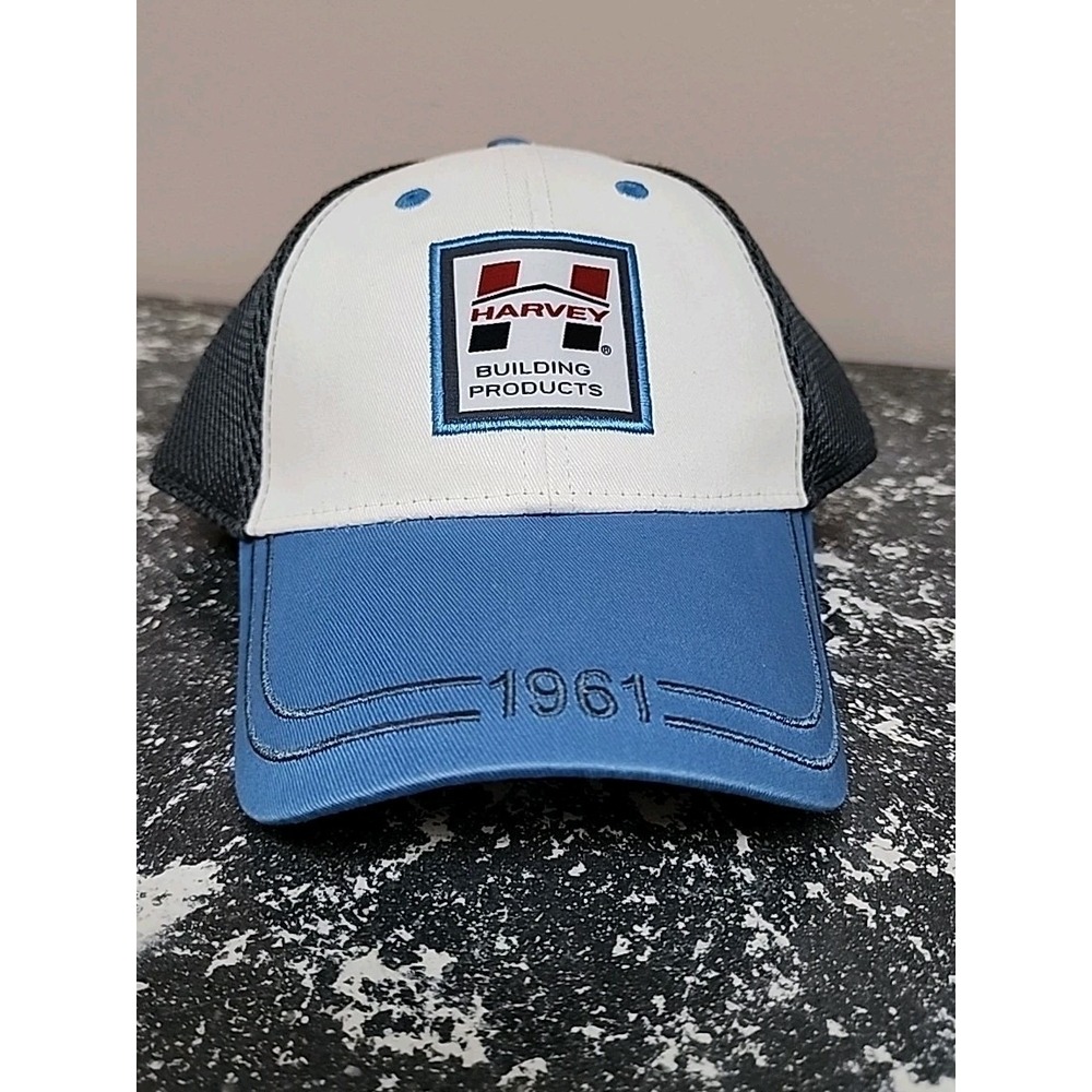 Harvey Building Products SnapBack Trucker Hat Cap Adult Adjustable Blue Mens